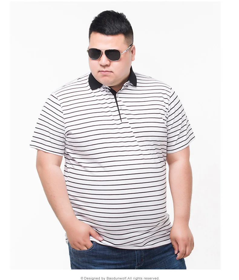 Большие размеры 8XL 7XL 6XL новые летние мужские футболки в полоску 95% хлопок в полоску брендовая одежда мужская одежда короткий рукав свободная одежда