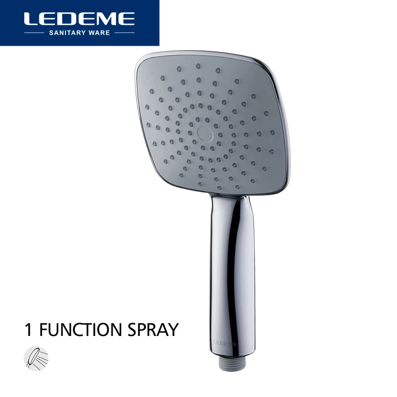 

LEDEME Classic Square Shower Head Water Bath Shower Handheld Water Saving ABS Plastic Chrome Hand Hold Shower Head M09