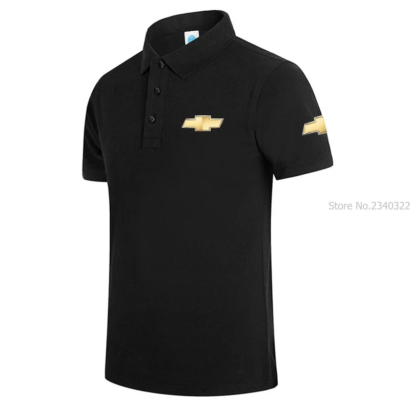 

Summer Clothes Cotton CHEVROLET Polo Shirts Male female solid colour Clothing