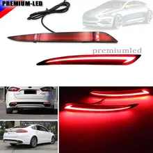 Taillight Style Red 3D Optic LED Rear Bumper Reflector driving Tail Brake Light Turning Lights For 2014~2016 Ford Fusion Mondeo