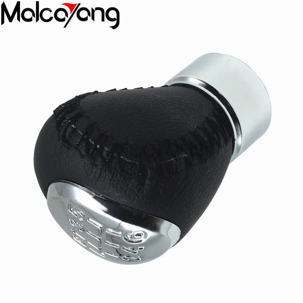 Durable Black Leather Gear Stick Knob 5 Speed Shift Knob For Mazda 3 5