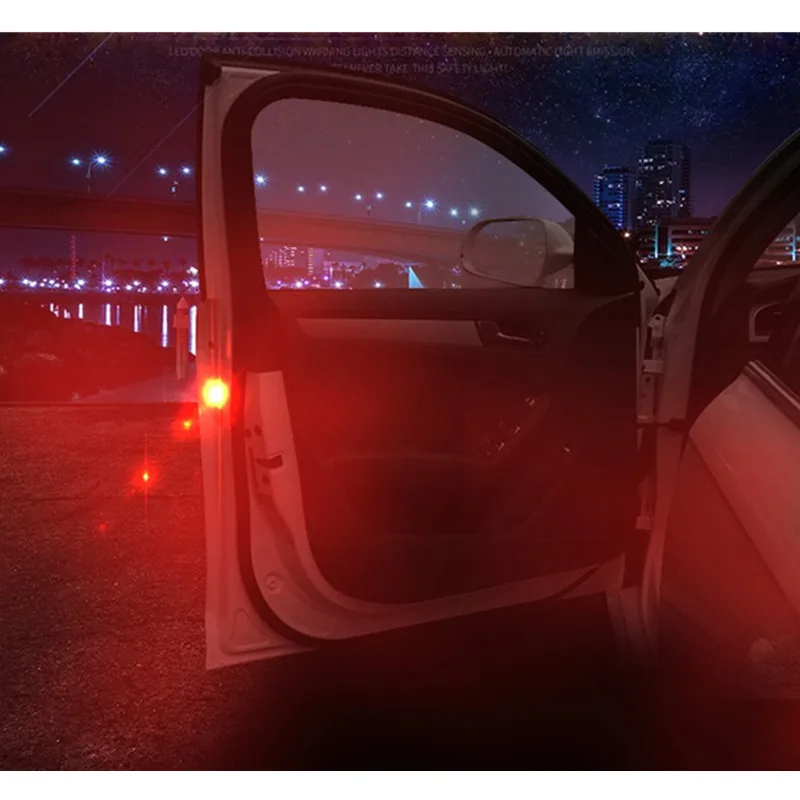 2х Автомобильный Дверной Предупреждение ющий светильник против столкновений для Mitsubishi Asx Lancer 10 Outlander Pajero Sport 9 L200 Colt Carisma Galant Grandis