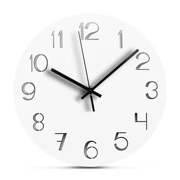 

Large Wooden Wall Clocks Silent Quartz Decorative Clock Arabic Numeral Wood Hanging Wall Clocks Modern Design Home Decor