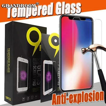 

1000pcs Tempered Glass Screen Protector 2.5D 9H For iPhone 11 Pro Max XS XR X 8 7 6 6S Plus 5 5S SE Tough Protective With Black Package
