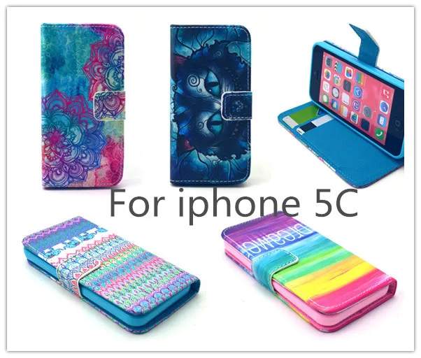 

Top Quality Flip wallet PU Leather Cover Case For Apple Iphone 5c Stand Cover for Iphone 5S 5 SE 6 6S 4S 4 Cases/card holder
