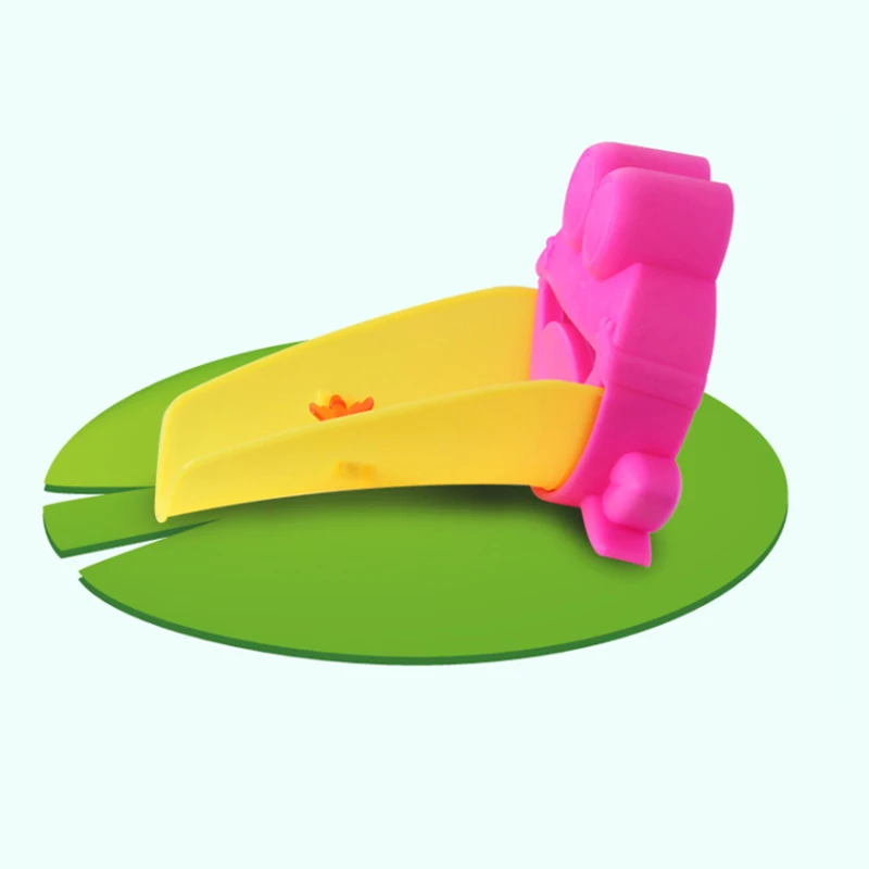 Милый кран удлинитель для детей детские руки мыть Ванная комната мультфильм лягушка дизайн (розовый)