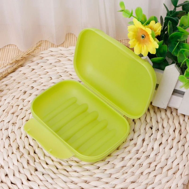 Portable Travel Soap Dish Box Case Holder Container Bathroom Shower With Lid WA 