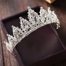 TANGTANG невесты свадебная корона королева сверкающий кристалл изысканный Тиара для волос вечерние гребень-украшение для женщин корона волос серебро