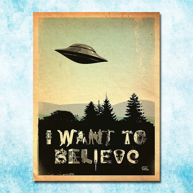 Ich Wollen Glauben Die X Dateien Art Silk Poster Drucken Ufo Tv Serie 13x18 Zoll Bilder Wohnzimmer Decor 7 Living Room Decoration Poster Printsilk Poster Aliexpress