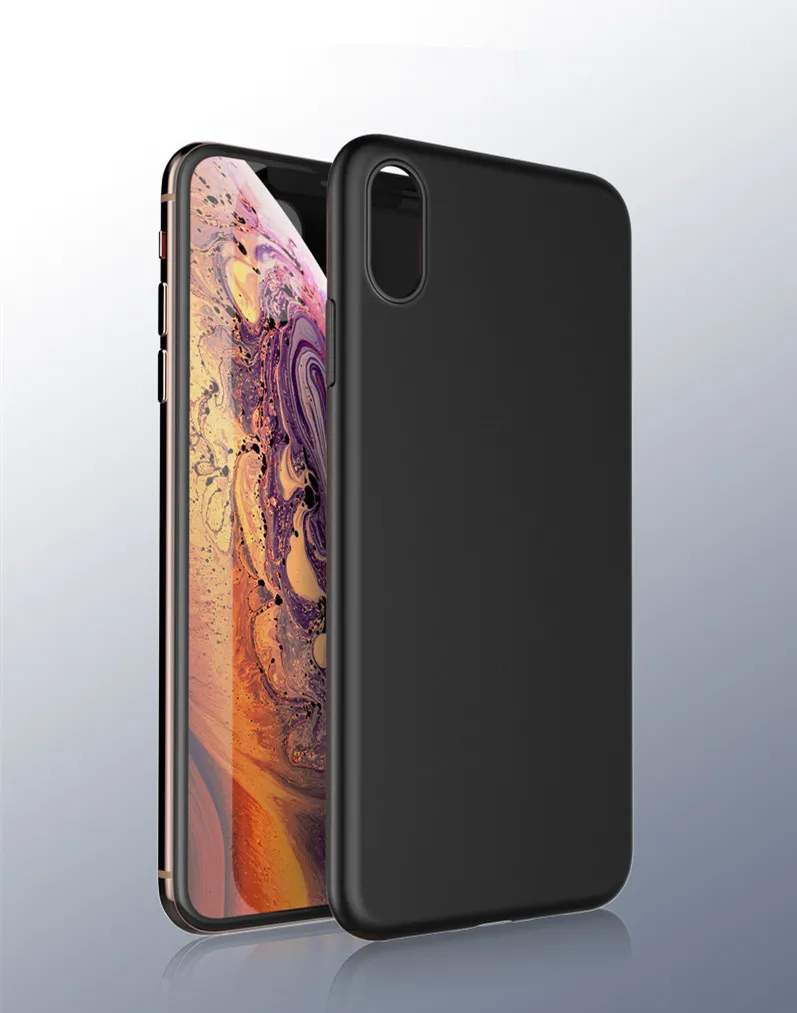 Black Matte Phone Cases For iPhone X 8 7 6 6S Plus Simple Soft TPU Cover Case 5 5s SE |