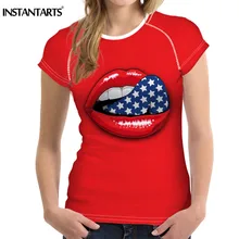 INSTANTARTS Для женщин Сухой Быстрый бег футболка Tight тонкие спортивные Фитнес майки Gym Бег Йога Топы с короткими рукавами Спортивная футболка