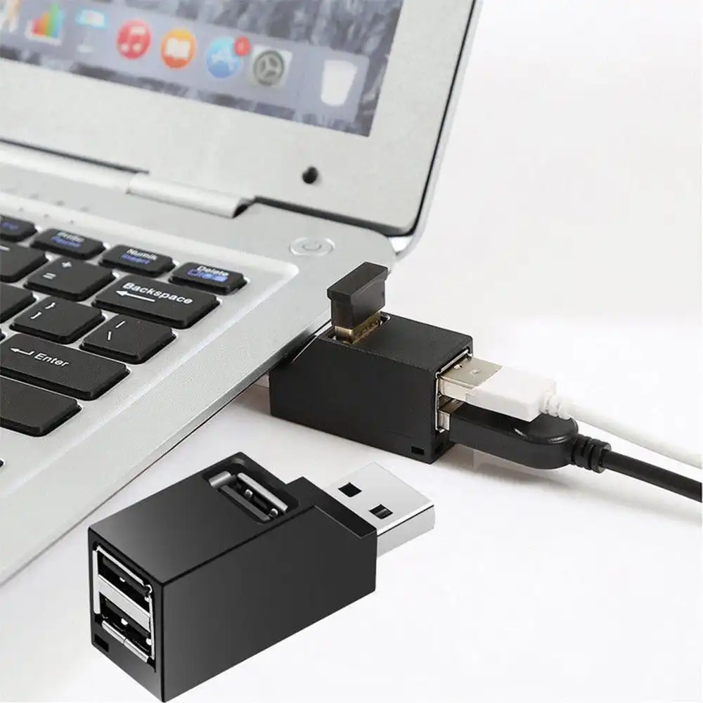 Mini 3 Ports USB 3.0 Splitter Hub High Speed Data Transfer