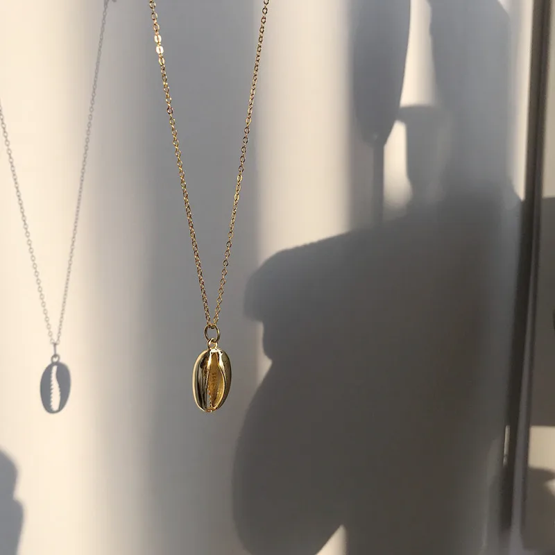 Silvology, 925 пробы, серебряная ракушка, Морской стиль, женский кулон, ожерелье, золото, креативная текстура, ожерелье, 925, ювелирное изделие, подарок