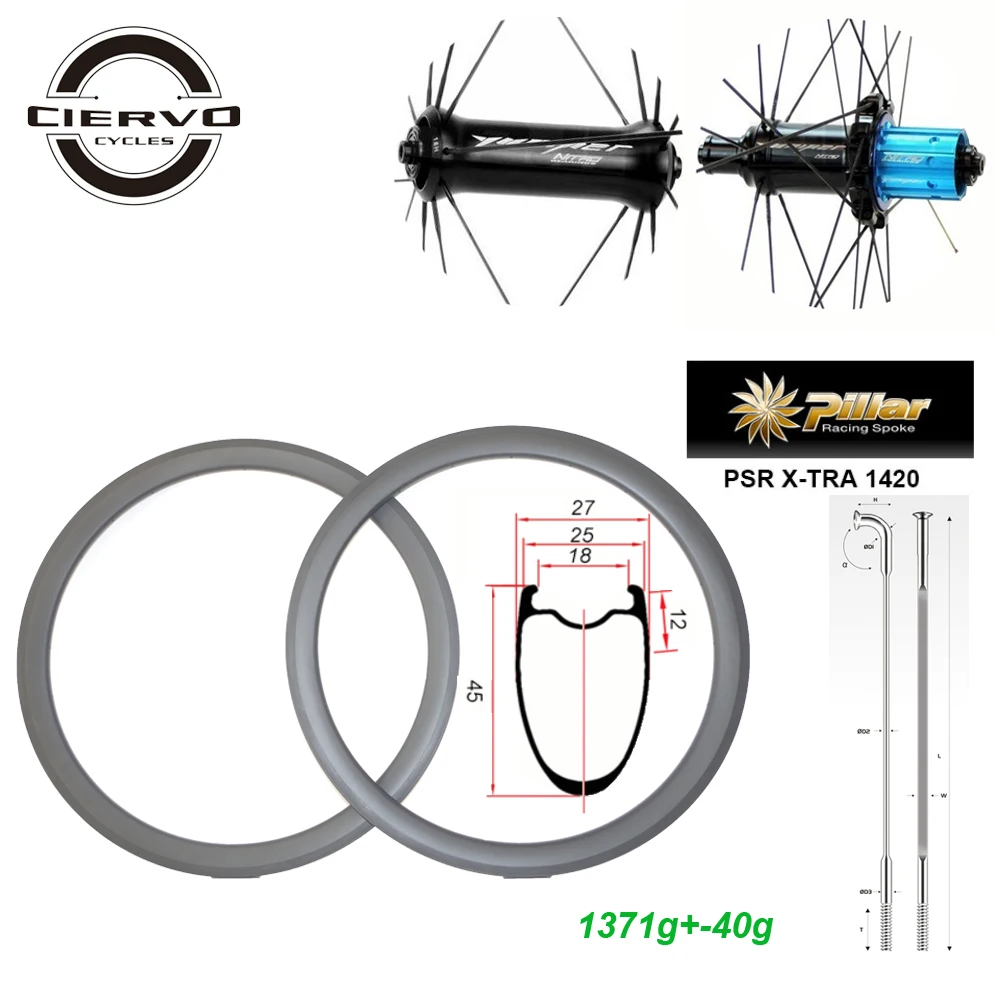 

PRENIUM 1371g AERO 45-YP ROAD 45mm x 25mm STRAIGHT PULL CARBON BIKE WHEELS TUBELESS BICYCLE WHEELSET 16 24 HOLES UD 3K 12K TWILL