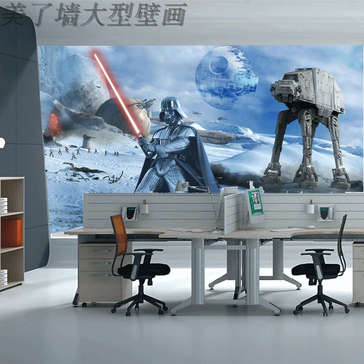 

Free shipping Star wars Star Wars sci-fi universe wallpaper office space warfare personalized theme mural custom  size