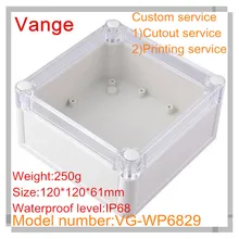 2 шт./лот IP68 Водонепроницаемая форма сделано распределительная коробка 120*120*61 мм АБС-пластик Проект Корпусная коробка для электронный модуль печатной платы