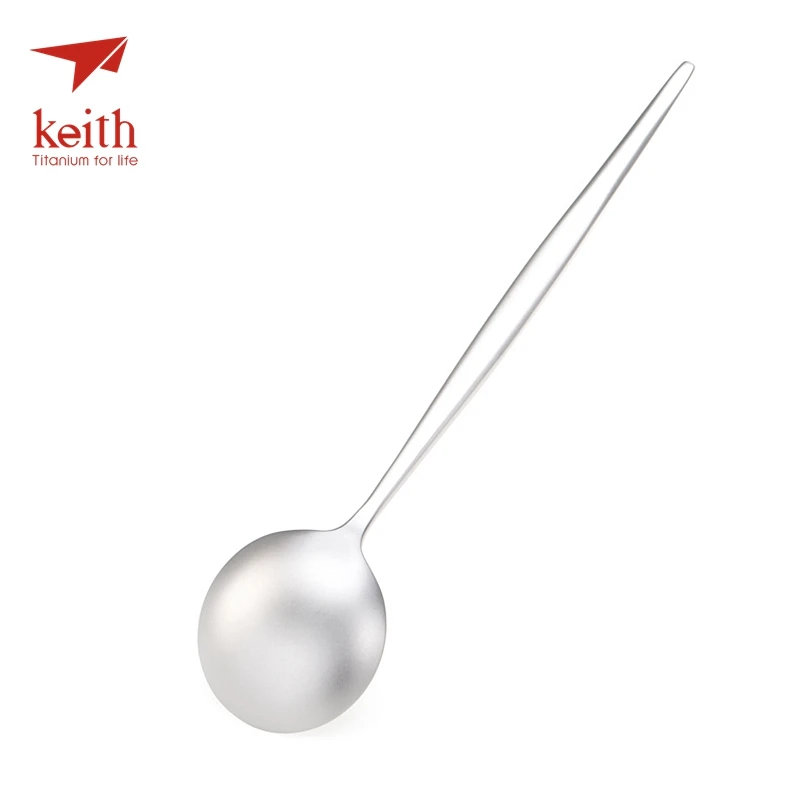 Портативная ложка Keith Titanium Ультралегкая столовая Посуда Для Путешествий Походов