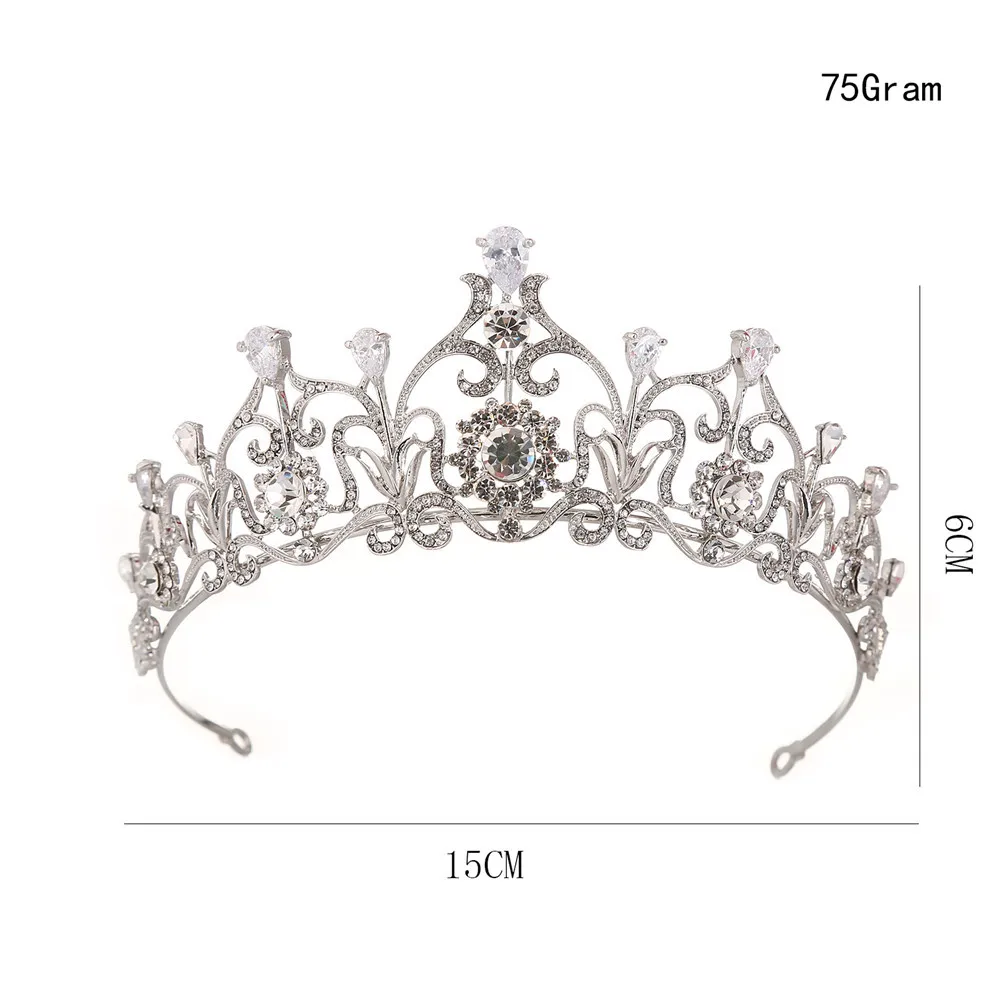 Diversificada de Prata Cristal Coroa de Pérolas de Moda Rainha Da Coroa Do Casamento Da Tiara Da Noiva Do Cabelo Do Casamento Headpiece Acessórios de Jóias Por Atacado (10)