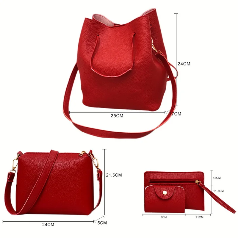 Laamei 4 шт. модная сумка через плечо для женщин дизайнерские роскошные сумки женские сумки сливовый Бант Милая сумка через плечо для женщин