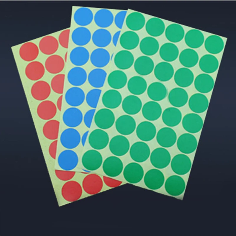 

Fashion 25mm DIY Stickers Colorful Writing Round Sticker Labels Dot Blank Self-adhesive Circle Paper Tag 5 Sheet/Set