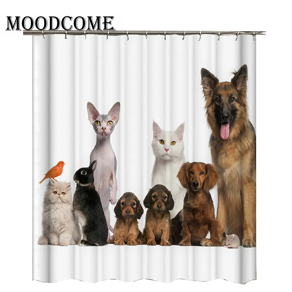 cat and dog shower curtain college dorm curtain bath unique products