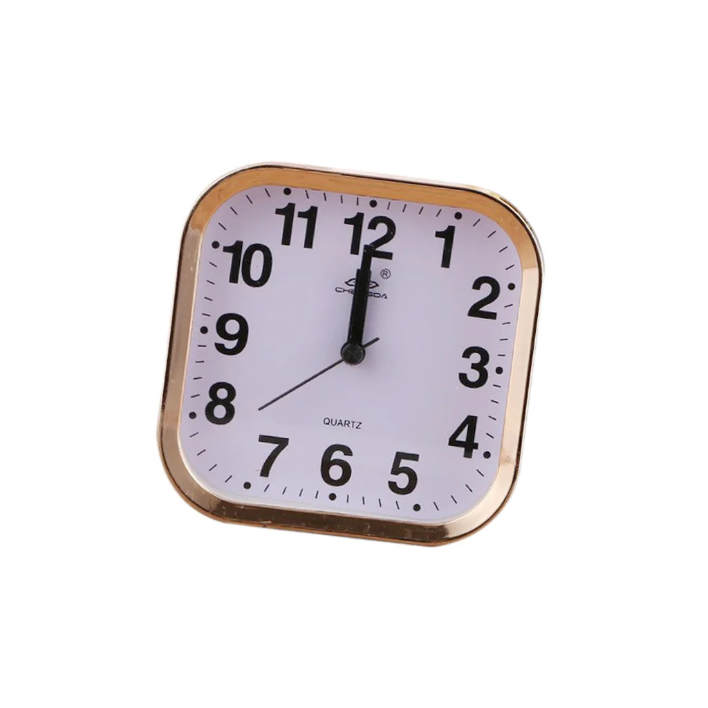 Modern Multi Shaped Portable Desk Clock Alarm Clock Quartz Gold Frame Decor Home Office Study