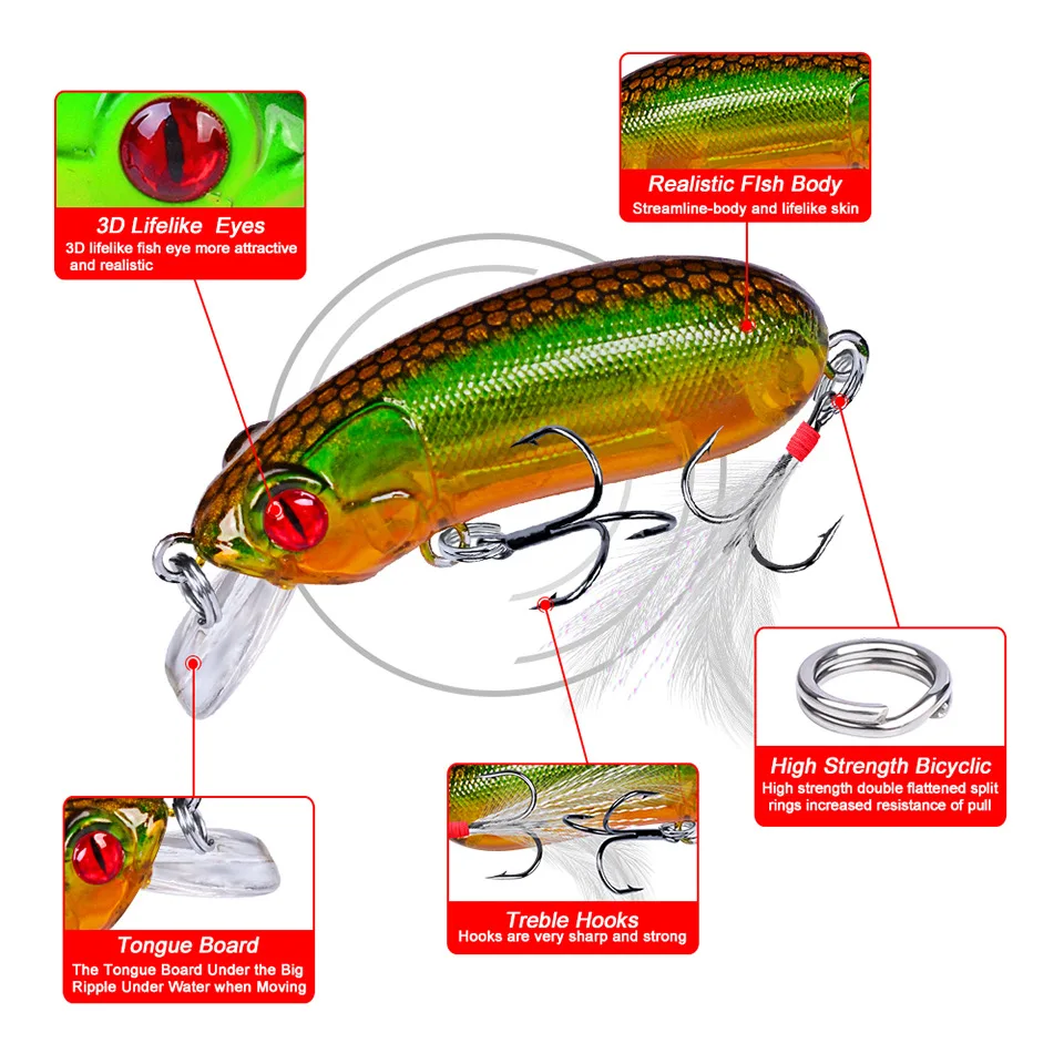 

62mm 10g rat mouse Top Water Fishing lures Surface Artificial baits For Bass Pike Fish Fsihing