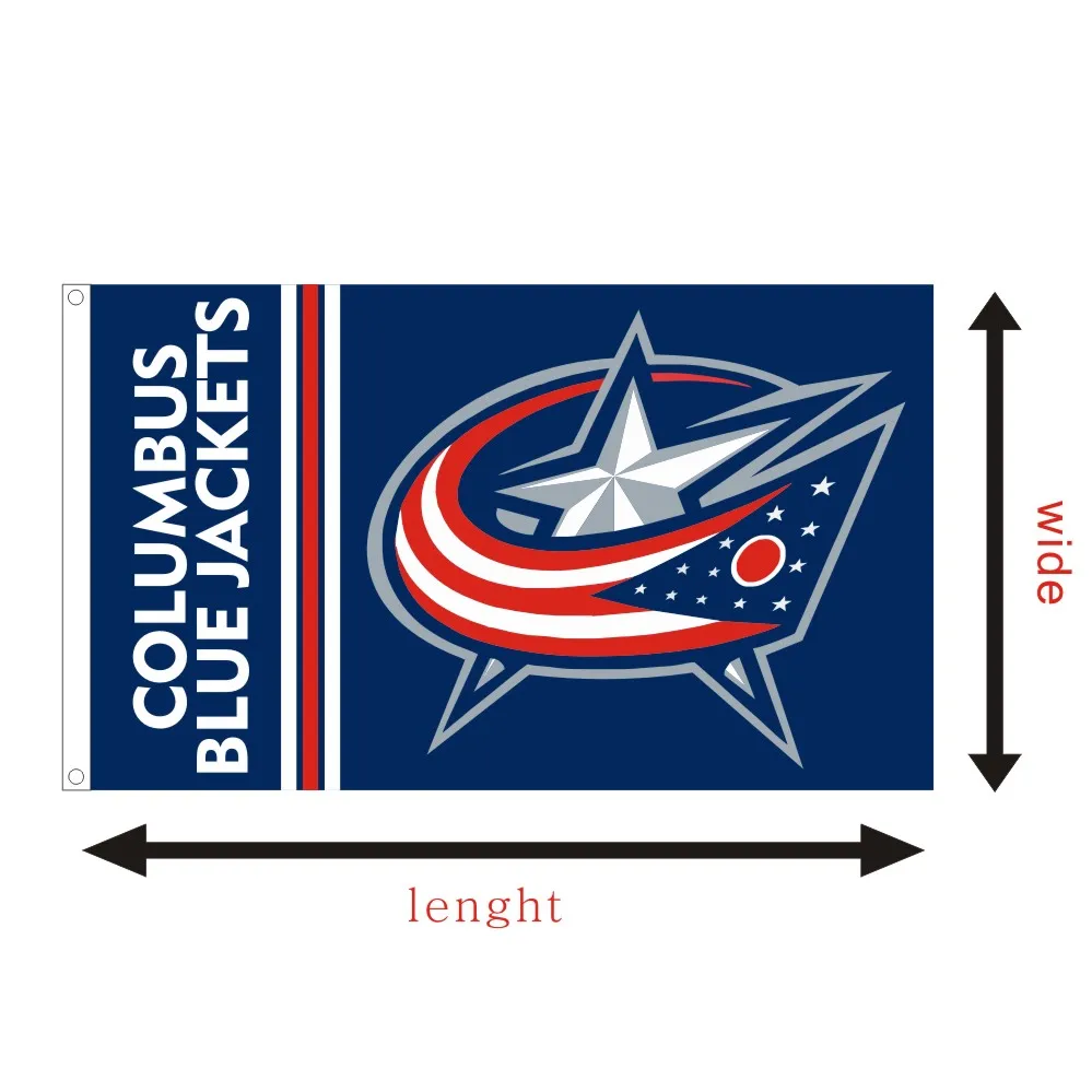 Custom Columbus Blue Jackets flags and banners NHL America hockey team