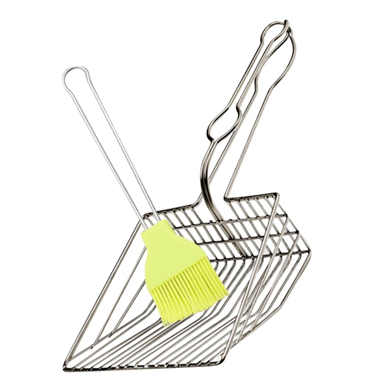 Cat Litter Sand Shovel Pet Shit Useful Cat Pooper Scoopers Artifact Dogs Waste Stainless Steel Metal Shovel Cleaning Scoop Tool