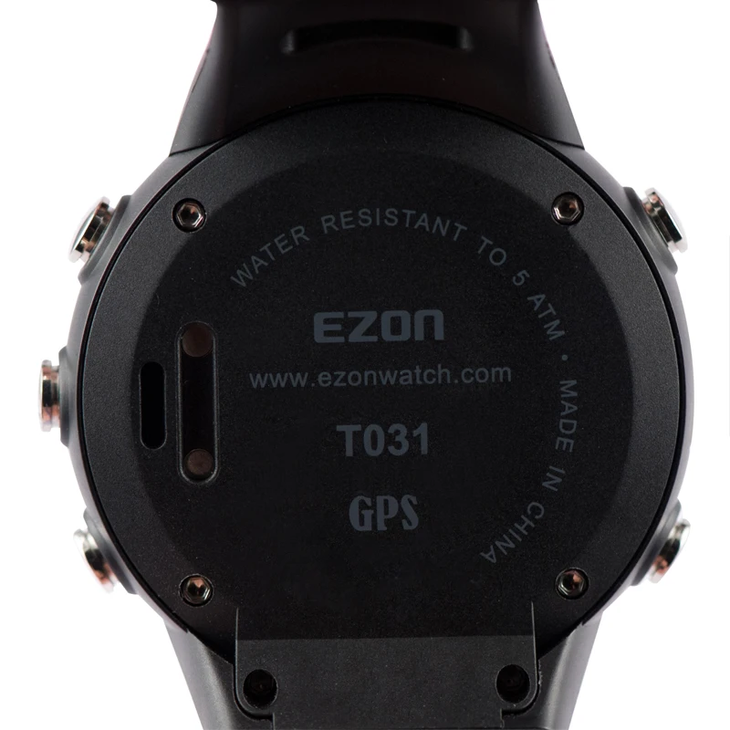 24 мм черный силиконовый резиновый ремешок для часов водонепроницаемый спортивный ремешок для наручных часов EZON T031