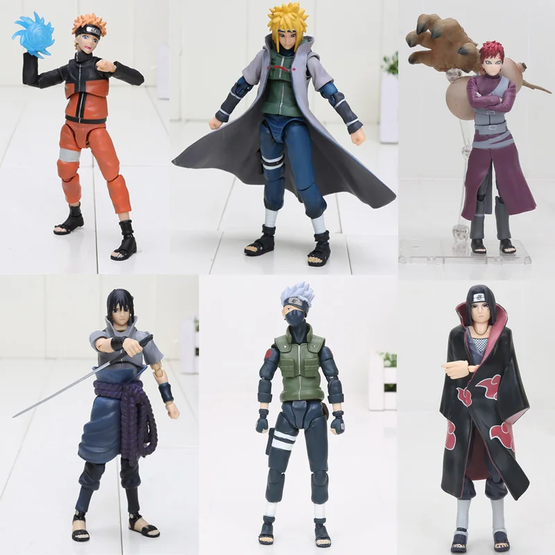 15cm Naruto Sasuke Namikaze Hatake Kakashi Uchiha Itachi PVC Action Figures Toys Susuke Naruto