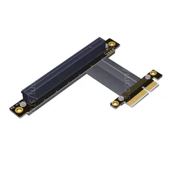 Cable elevador PCIe 3,0x4 a x16 32G/bps PCI-E 4x 16x GTX1080Ti gráficos SSD RAID tarjeta extensora Cable de conversión PCI Express Angle