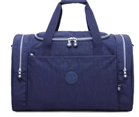 dark blue TEGAOTE модные для мужчин's водостойкая Дорожная сумка большой ёмкость поездки сумка женщин нейлоновая сумка туристические сумки для путешествий унисекс - Цвет: dark blue