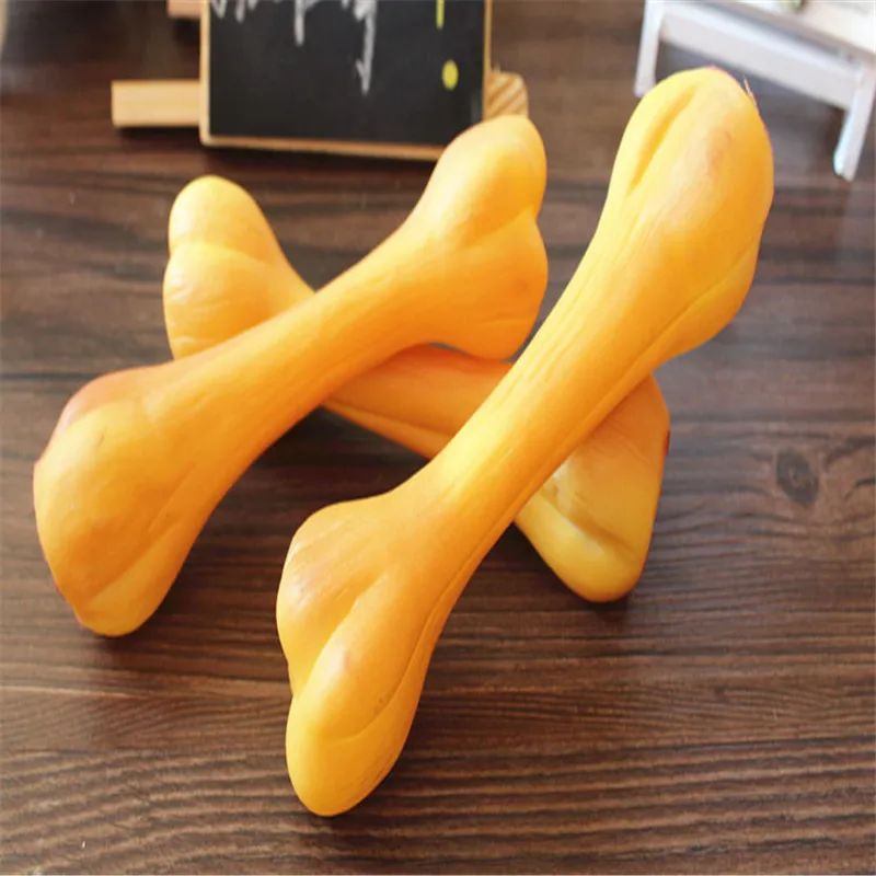 

Cute Sound PVC Pet Bone Dog Bite Grinder Toys Funny Reflected For Pet Molar Tooth Care Dog Chew Throw Toys