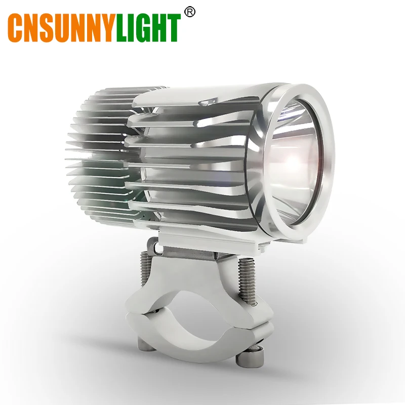 CNSUNNYLIGHT мотоциклетный Светодиодный прожектор 18 Вт 2700Lm супер яркий белый мото противотуманный DRL налобный фонарь для охоты дальнего света