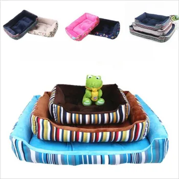

Printing canvas winter Kennel Super soft short plush pet nest for small medium dogs non-slip warm pet cat dog basket cushion