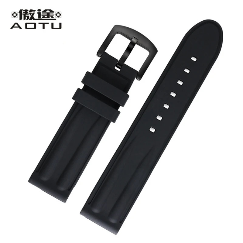

Rubber Watch Straps For Breitling Men Watchbands Outdoor Sport Waterproof Male Watch Band 24MM Silicone Watch Strap Belt For Men