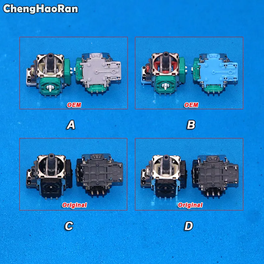 ChengHaoRan 2 шт. 3D Аналоговый джойстик оси сенсор модуль потенциометра Замена для PS4 Для Xbox One контроллер, 3 контакта