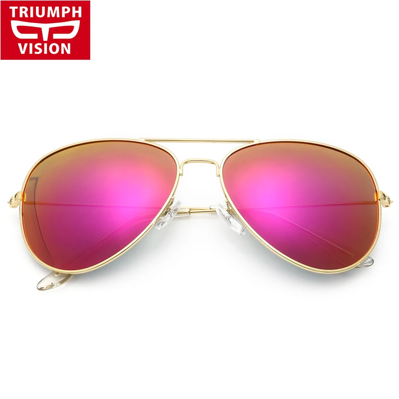 TRIUMPH очки для зрения de sol Feminino синие солнцезащитные очки для женщин для вождения пилота зеркальные линзы медная оправа солнцезащитные очки женские оттенки