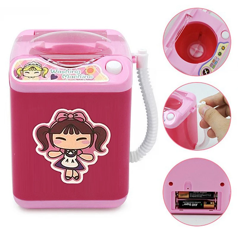

Mini Multipurpose Kids Washing Machine Toy Brush Puff Washing Cleanser Cleaning Tool Mixing Machine Toy for Kids Gift Drop Ship