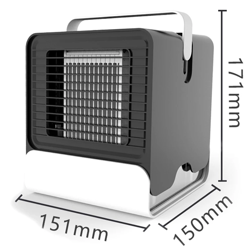 Персональный космический кондиционер, 4 в 1 Мини Usb персональный космический воздушный охладитель, увлажнитель воздуха, очиститель, настольный вентилятор охлаждения с 3 скоростями