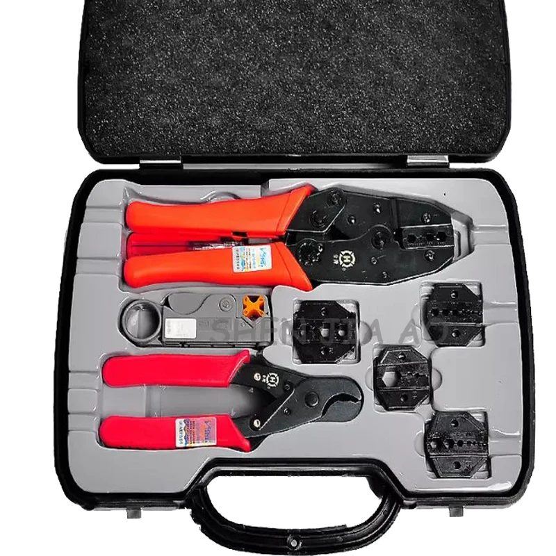 Connect with the axial compression tool set HT-330K portable BNC coaxial terminal compression tool set