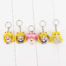 High quality Q version 5pcs lot sailor moon PVC Action Figure font b Toys b font