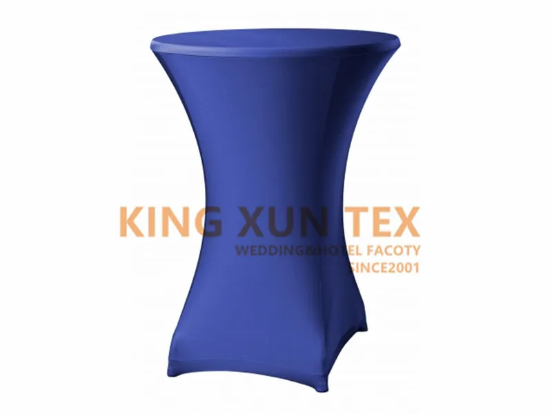 عالية أعلى طاولة مشروبات غطاء دنة ليكرا الزفاف حزب مفارش طاولة جولة ل طاولات قابلة للطي