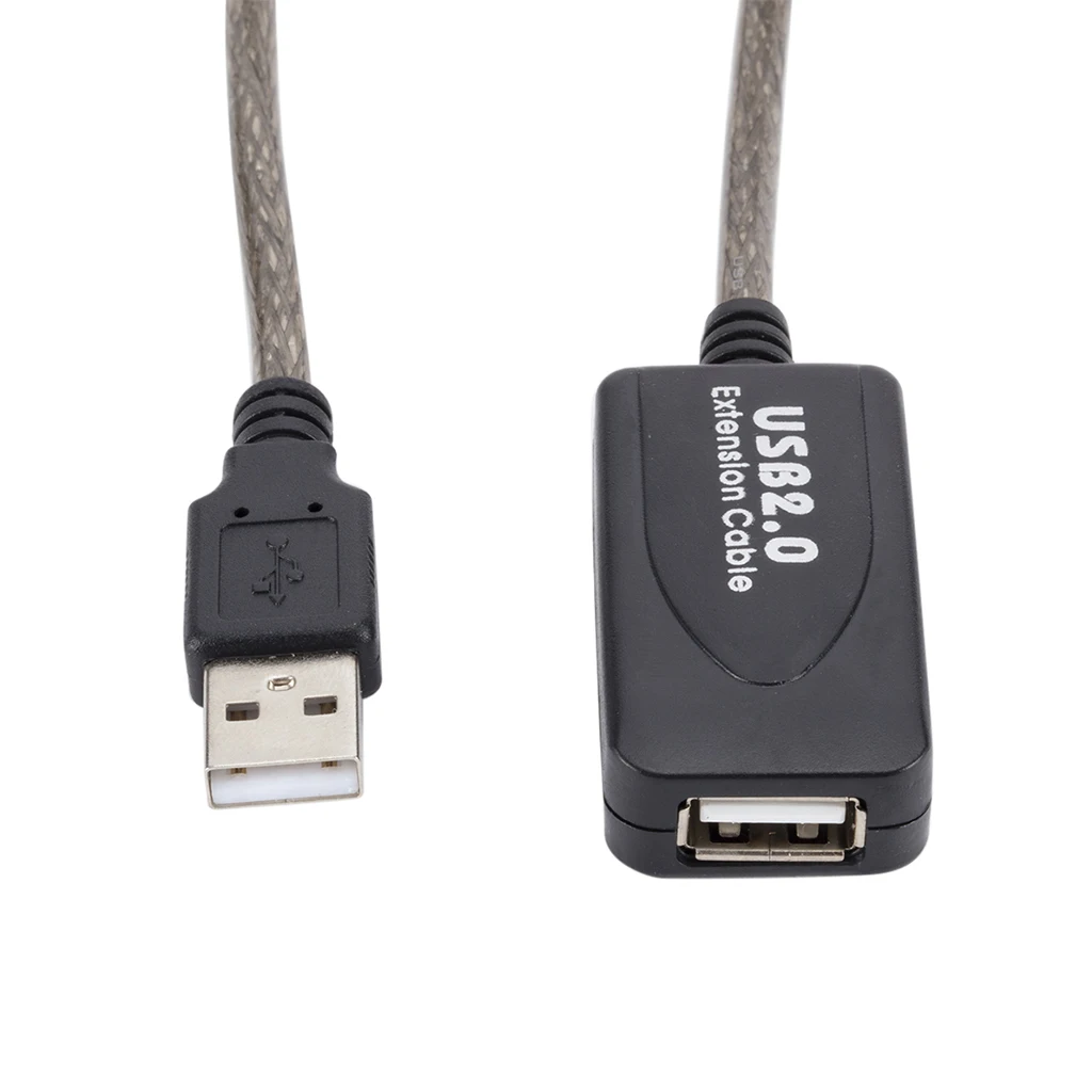 USB 2,0 удлинитель 20 м/15 м/10 м Папа-мама Активный ретранслятор удлинитель кабель Шнур USB адаптер