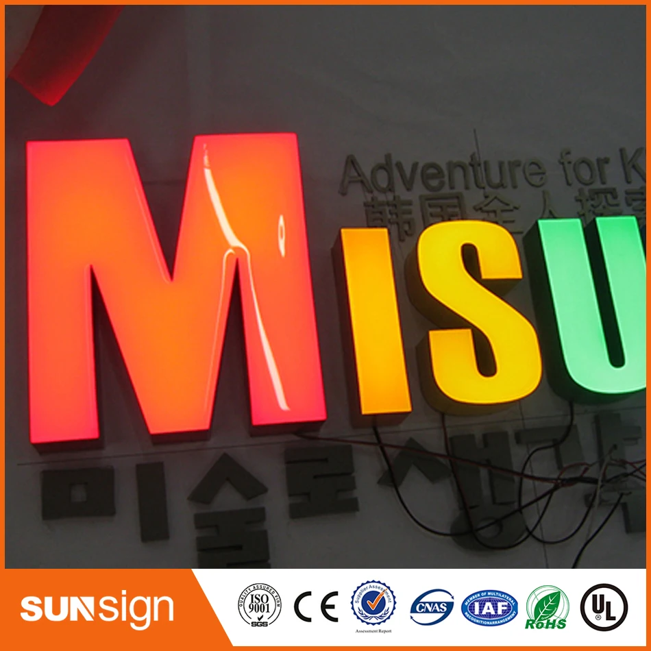 

New led epoxy resin letter electronic signs for outdoor