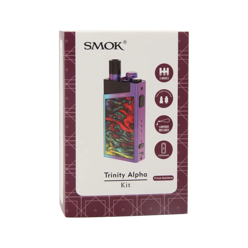 Электронная сигарета SMOK Trinity Alpha Pod Kit картридж 2 8 мл с аккумулятором 1000 мАч