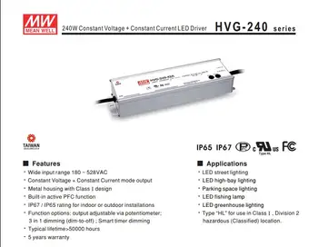 

[PowerNex] MEAN WELL original HVG-240-30A 30V 8A meanwell HVG-240 30V 240W Single Output LED Driver Power Supply A type