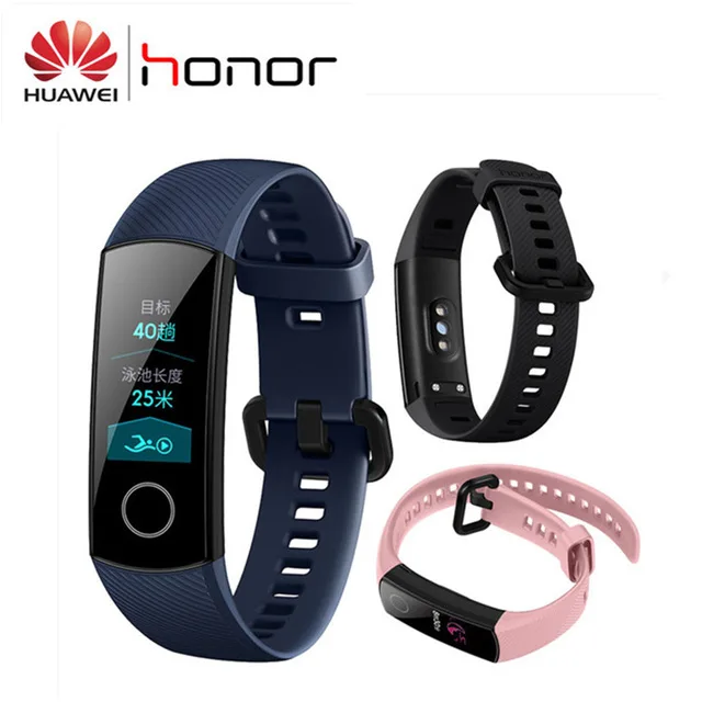 

original Huawei Honor Band 4 Smart Bracelet Color Touch Screen Swim Posture Detect Heart Rate Sleep Snap Monitor Smart Wristband
