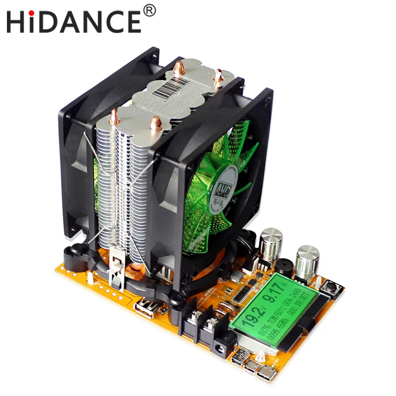180W Digital battery capacity tester power supply indicator dc 12V electronic load 18650 discharger resistor usb check test 1pcs brand new s1 638 amd638 tester cpu socket tester dummy load with led indicator